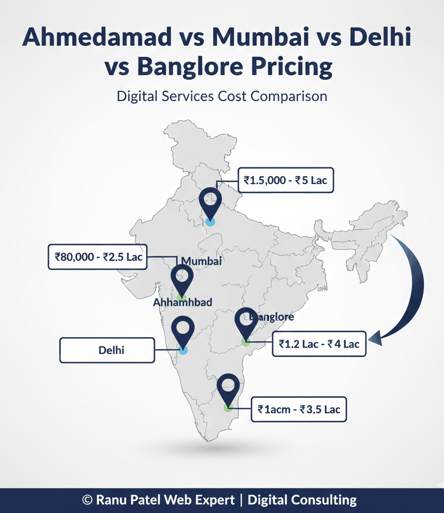 Ahmedabad vs Mumbai vs Delhi Pricing