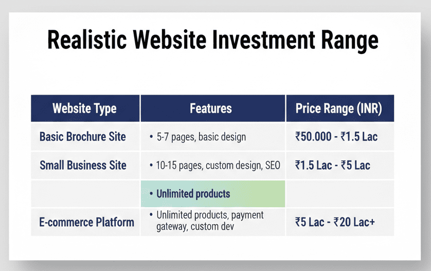 Realistic Website Investment Range
