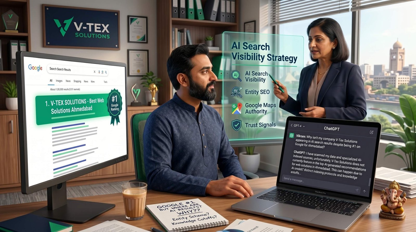 AI SEO Expert Ahmedabad Why Your Business Doesn't Appear In ChatGPT Recommendations