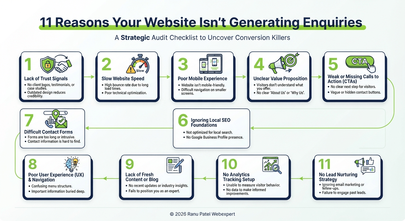 website gets traffic but no enquiries