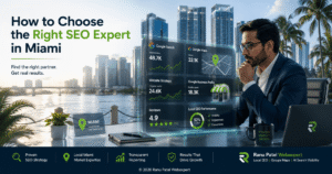 Professional SEO expert reviewing Local SEO strategy for businesses in Miami
