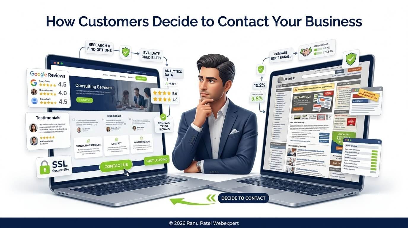 how customers decide to contact your business online - rp