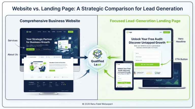 website-vs-landing-page-lead-generation